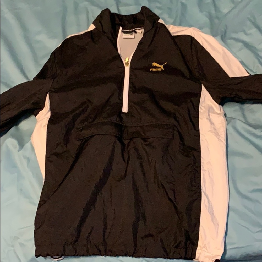 Puma wind breaker quarter zip pullover.